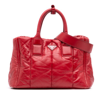 Pre-owned Prada Nappa Bomber Satchel Ladies 214