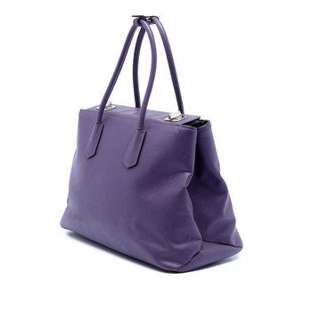 Pre-owned Prada Saffiano Cuir Turnlock Twin Satchel Ladies F9AWN31ECDIY9PSP