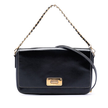 Pre-owned Prada Saffiano Vernice Satchel ROG8N4SK0JUGUIGI Pre-owned Prada Saffiano Vernice Satchel ROG8N4SK0JUGUIGI