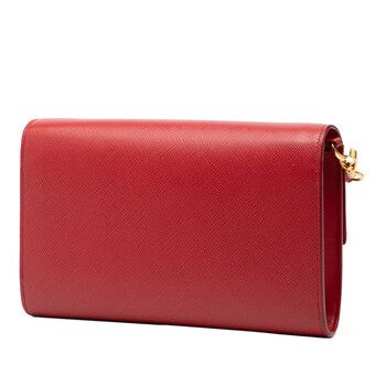 Pre-owned Prada Saffiano Wallet on Strap Ladies YM909ACGLRESPB79