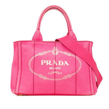 Pre-owned Prada Small Canvas Canapa Logo Satchel 8S609MQKD15986F9