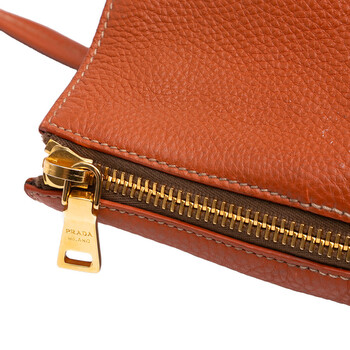 Pre-owned Prada Vitello Daino Side Zip Shopper Tote W7YFNBS47GRIR7IT