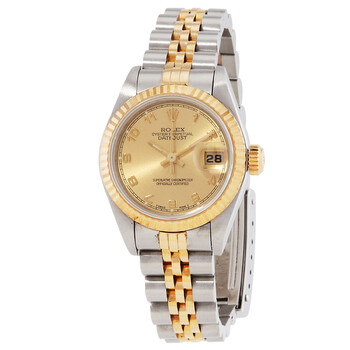 Rolex Pre-owned Datejust Automatic Diamond Gold Dial Ladies Watch  