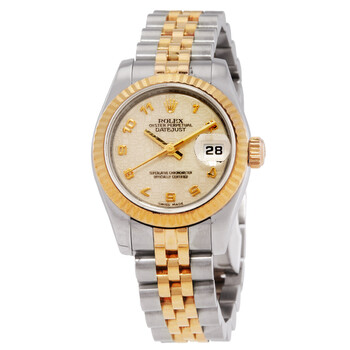 Pre-owned Pre-owned  Lady Datejust 26 White Dial Stainless Steel and 18K Yellow Gold Jubilee Bracelet Automatic Watch