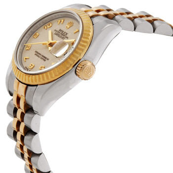 Pre-owned Pre-owned  Lady Datejust 26 White Dial Stainless Steel and 18K Yellow Gold Jubilee Bracelet Automatic Watch