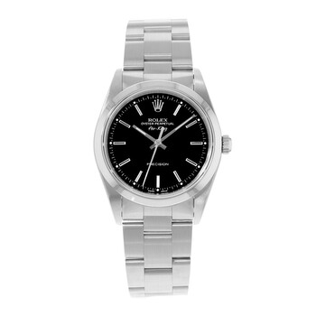 Pre-owned Rolex Air King 34 Automatic Chronometer Black Dial Men's Watch 14000 BKSO