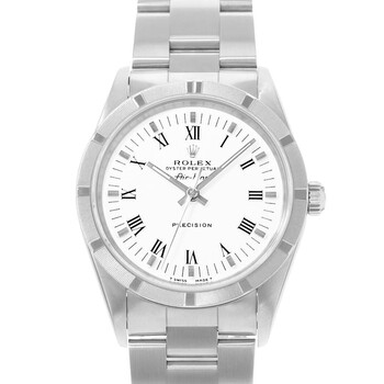 Pre-owned Rolex Air King 34 Automatic Chronometer White Dial Men's Watch 14010 WRO