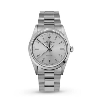 Pre-owned Rolex Air King Automatic Chronometer Silver Dial Unisex Watch 14000 SSO