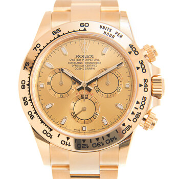 Pre-owned Rolex Cosmograph Daytona Chronograph Champagne Dial Men's Watch 116508CSO