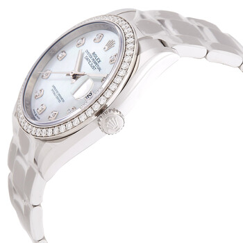 Pre-owned Rolex Datejust 36 Diamond Mother of Pearl Dial Unisex Watch 126284MDO