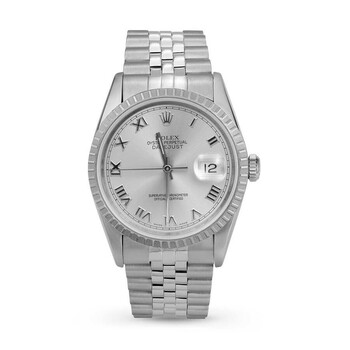 Pre-owned Rolex Datejust Automatic Silver Dial Unisex Watch 16220 SRJ