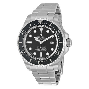Pre-owned Rolex Deepsea Black Dial Stainless Steel Oyster Bracelet Automatic Men's Watch 116660BKSO