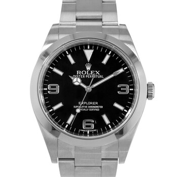 Pre-owned Rolex Explorer 39 Automatic Chronometer Black Dial Men's Watch 214270 BKAO