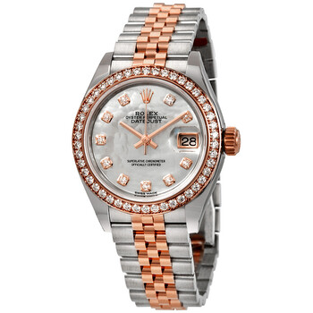 Pre-owned Rolex Lady Datejust Mother of Pearl Steel and 18K Everose Gold Diamond Jubilee Watch 279381MDJ Pre-owned Rolex Lady Datejust Mother of Pearl Steel and 18K Everose Gold Diamond Jubilee Watch 279381MDJ