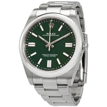 Pre-owned Rolex Oyster Perpetual 41 Automatic Chronometer Green Dial Men's Watch 124300GNSO Pre-owned Rolex Oyster Perpetual 41 Automatic Chronometer Green Dial Men's Watch 124300GNSO