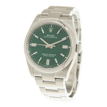 Pre-owned  Oyster Perpetual Automatic Chronometer Green Dial Men's Watch