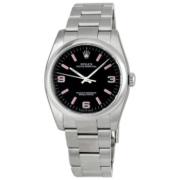 最新コレックション Black Automatic Explorer Pre-owned Rolex Dial Watch Men's 洋楽