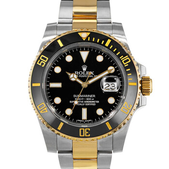 Pre-owned Rolex Submariner Date Automatic Chronometer Black Dial Men's Watch 116613 BKSO