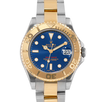 Pre-owned Rolex Yacht-Master 35 Automatic Chronometer Blue Dial Men's Watch 168623 BLSO Pre-owned Rolex Yacht-Master 35 Automatic Chronometer Blue Dial Men's Watch 168623 BLSO