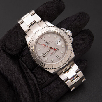 Pre-owned Rolex Yacht-Master Automatic Chronometer Grey Dial Men's Watch 16622 GYSO