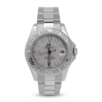 Pre-owned Rolex Yacht-Master Automatic Chronometer Silver Dial Men's Watch 168622 SSO