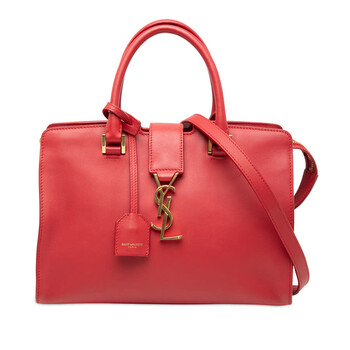 SAINT LAURENT ベイビーカバス レッド Saint Laurent Pre-owned Saint Laurent Baby Leather Monogram