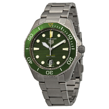 Pre-owned Tag Heuer Aquaracer Green Dial Men's Watch WBP208B.BF0631