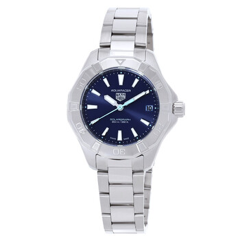 Pre-owned Tag Heuer Aquaracer Quartz Blue Dial Ladies Watch WBP1311.BA0005