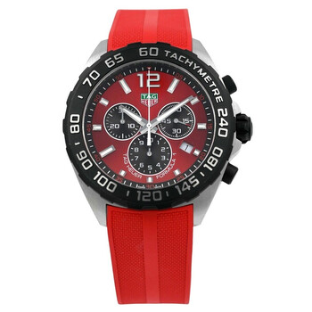 Pre-owned Tag Heuer Formula 1 Chronograph Red Dial Men's Watch CAZ101AN.FT8055 Pre-owned Tag Heuer Formula 1 Chronograph Red Dial Men's Watch CAZ101AN.FT8055