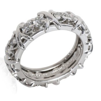 Pre-Owned Tiffany & Co. Platinum Diamond Sixteen Stone Ring 153756 Pre-Owned Tiffany & Co. Platinum Diamond Sixteen Stone Ring 153756