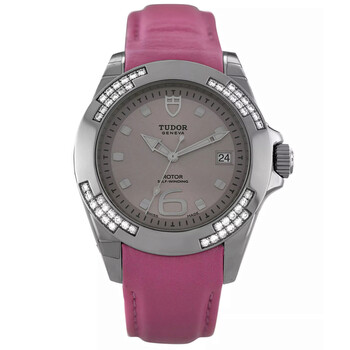 Pre-owned Tudor Prince Date Automatic Diamond Purple Dial Ladies Watch 79440P