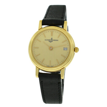 Pre-owned Ulysse Nardin 181-22-9 Automatic Gold Dial Ladies Watch 181-22-9