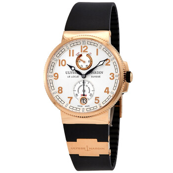 Pre-owned Ulysse Nardin Marine Chronometer Manufacture Silver Dial Men's Watch 1186-126-3/61