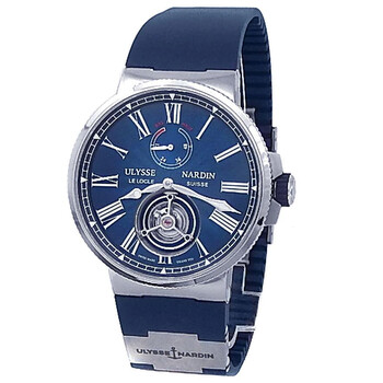 Pre-owned Ulysse Nardin Marine Tourbillon Blue Dial Men's Watch 1283-181-3/e3