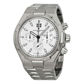 Pre-owned Vacheron Constantin Overseas Chronograph Silver Dial Men's Watch 49150/B01A-9095