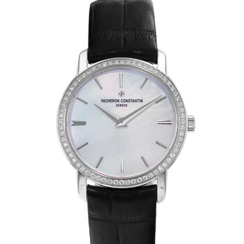Pre-owned Vacheron Constantin Traditionnelle Diamond Mother Of Pearl Dial Ladies Watch 25558/000G-B157