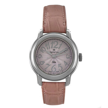 Pre-owned Zenith Elite Baby Star Automatic Pink Dial Ladies Watch 03.1220.67