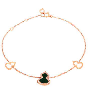 送料込 Qeelin Petite Wulu 18K RoseGold Diamond Qeelin Petite Wulu 18k Rose Gold Diamond Bracelet