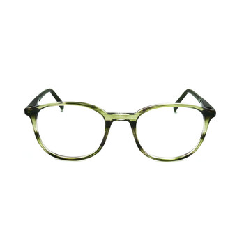 Men's Green Round Eyeglass Frames QS2004-3 Men's Green Round Eyeglass Frames QS2004-3
