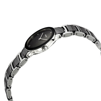 Centrix Black Dial Steel and Ceramic Ladies Watch R30191712