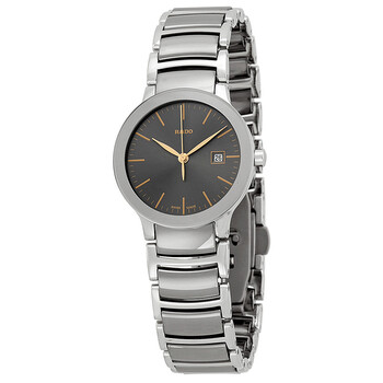 Centrix Grey Dial Stainless Steel and Ceramic Ladies Watch R30928132