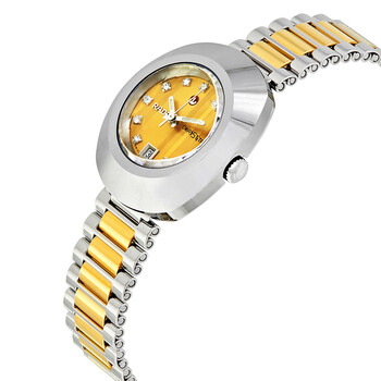 Original Diastar Automatic Diamond Gold Dial Ladies Watch R12403633