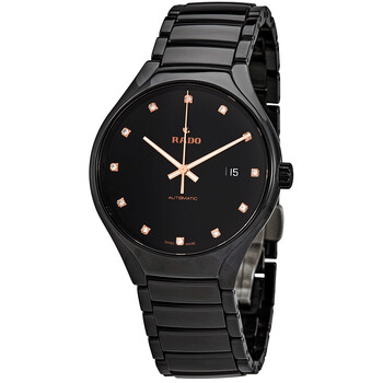 Rado True Black Dial Black Ceramic Men's Watch R27056712