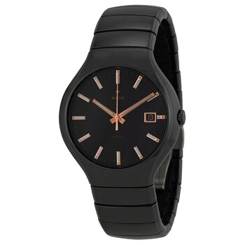 True Black Dial Black Ceramic Men's Watch R27857172