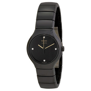 True Black Dial Diamond Ceramic Ladies Watch R27655752