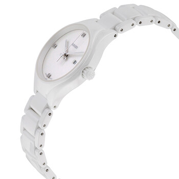 True High-tech White Ceramic Diamond Ladies Watch R27061712