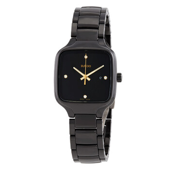 True Quartz Diamond Black Dial Ladies Watch R27080722