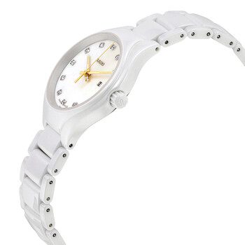 True Quartz MOP Dial High-tech White Ceramic Ladies Watch R27061902