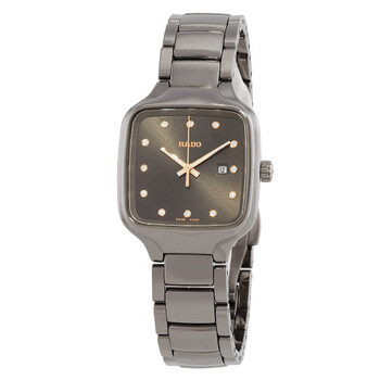Rado True Square Automatic Diamond Grey Dial Unisex Watch