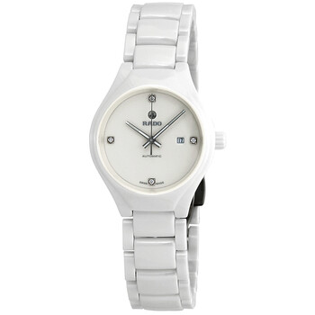 True White Diamond Dial Ladies Ceramic Watch R27244712